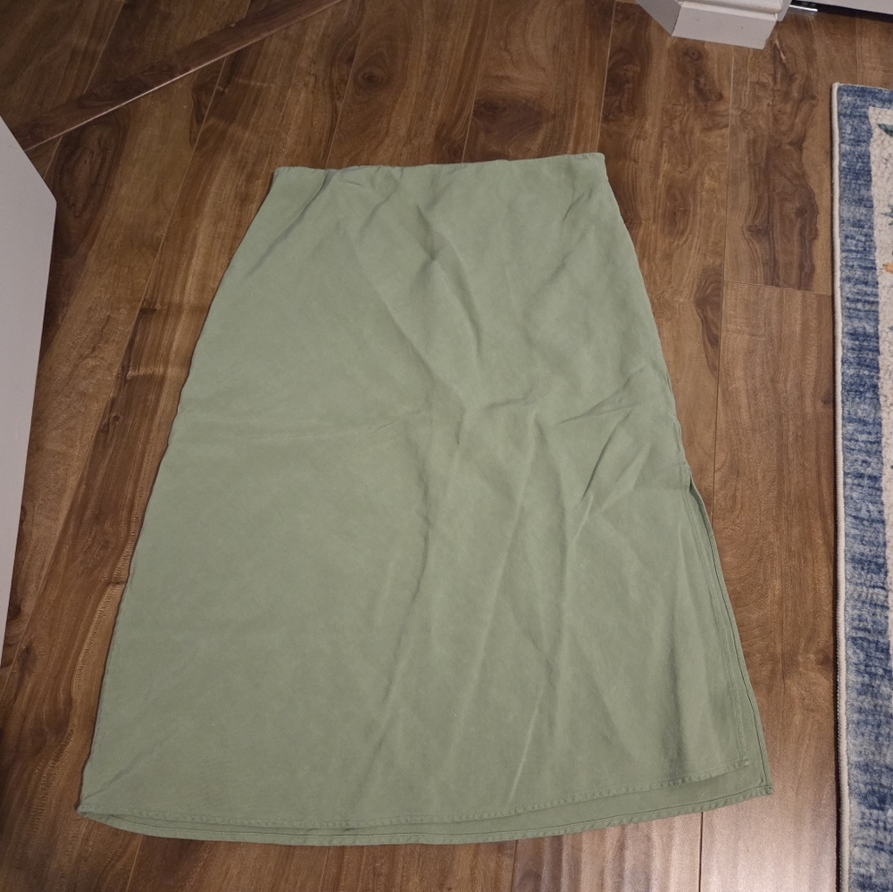 Madewell Green Midi Skirt